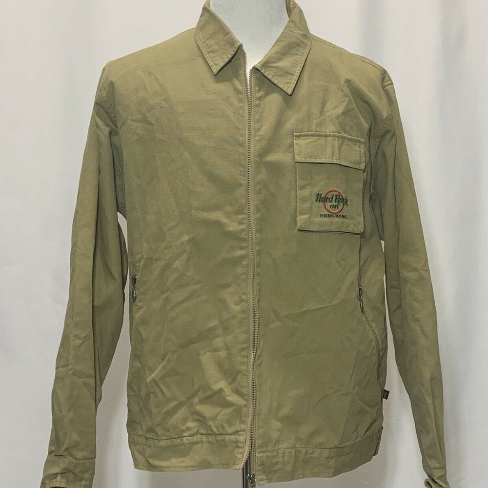 Hard Rock Cafe Hong Kong Khaki Jacket Size XL
